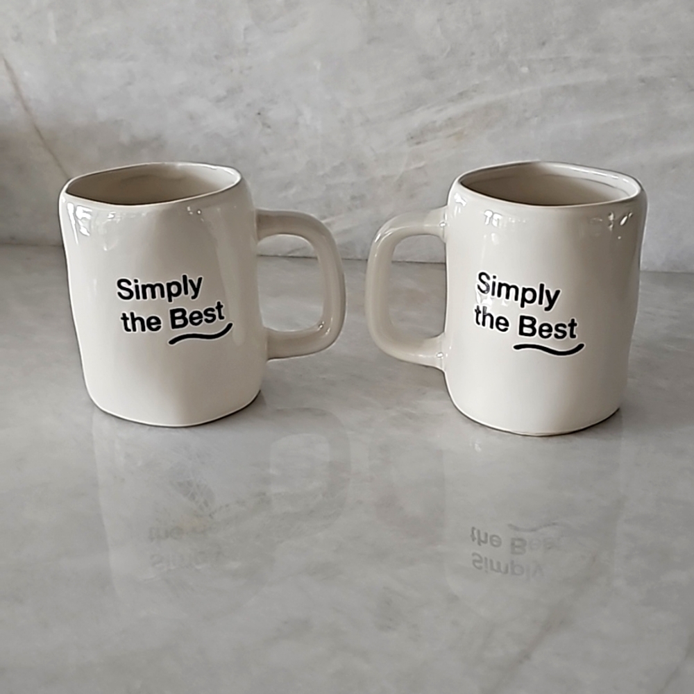 Set of White Mugs  New No Tags